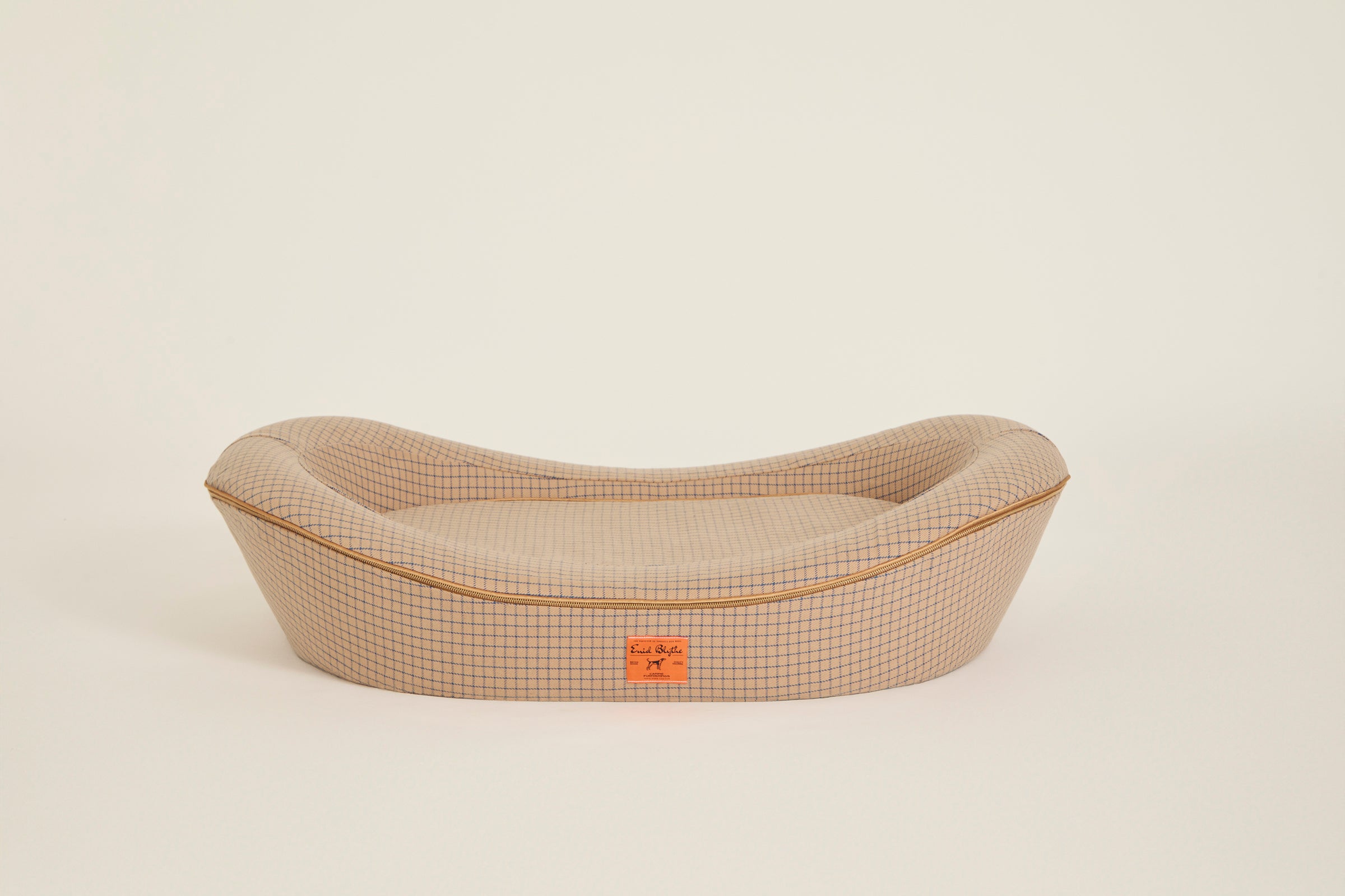 Premium Quality Large Dog Bed in brown color on a white background